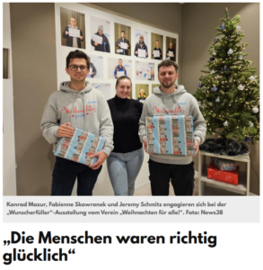 Konrad, Fabienne und Jeremy beim Wunscherfüller